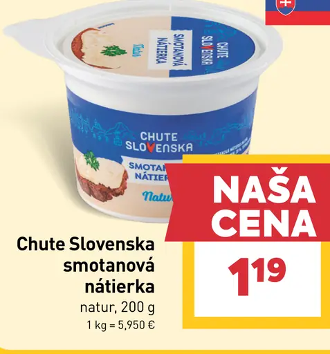 Chute Slovenska Smotanová nátierka natur