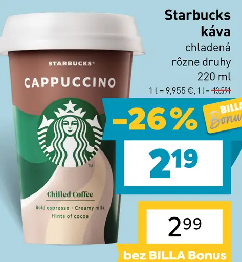 Starbucks Cappuccino káva, chladená