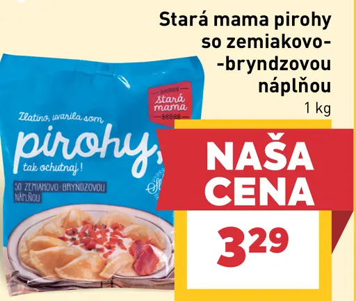 Stará Mama Pirohy so zemiakovo-bryndzovou náplňou
