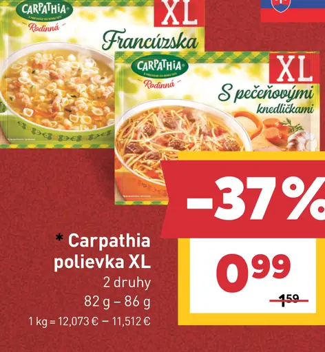 Carpathia polievka XL – 2 druhy