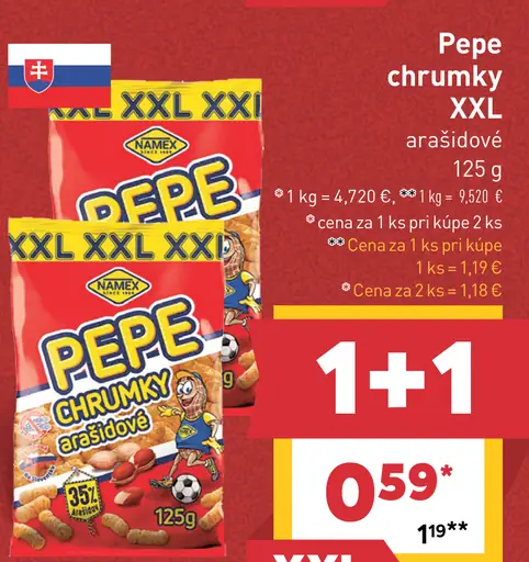 Pepe chrumky arašidové XXL