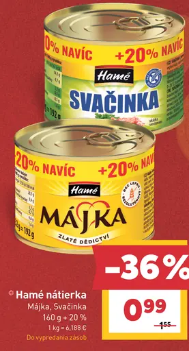 Hamé nátierka Májka