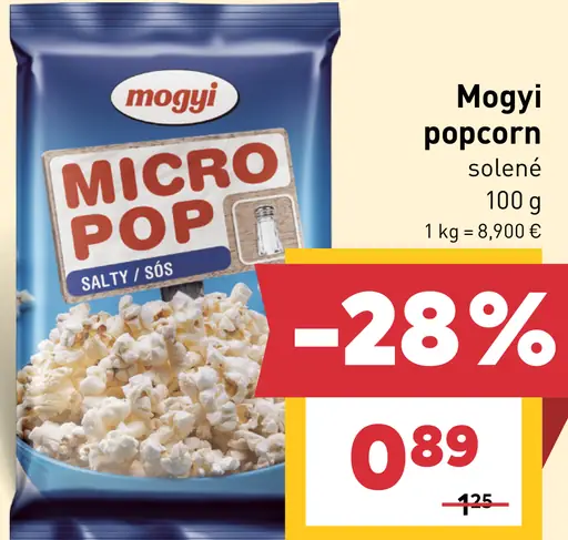 Mogyi Micro Popcorn, solené