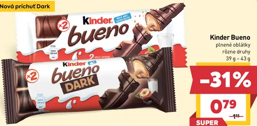 Kinder Bueno plnené oblátky