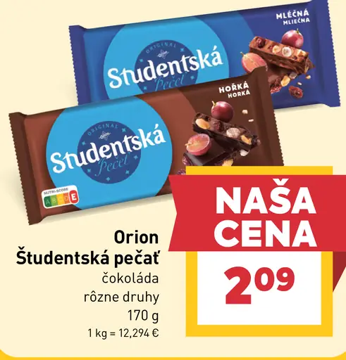 Orion Študentská pečať čokoláda