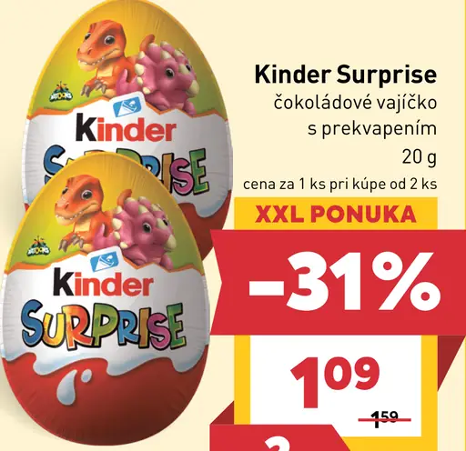 Kinder Surprise čokoládové vajíčko