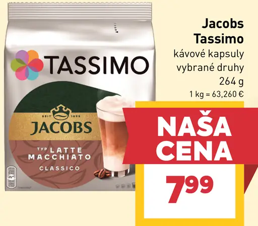 Jacobs Tassimo kávové kapsuly