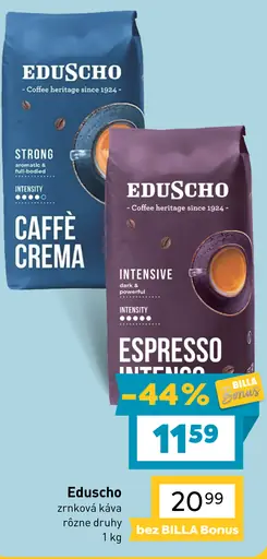 Eduscho zrnková káva – cena bez BILLA Bonus