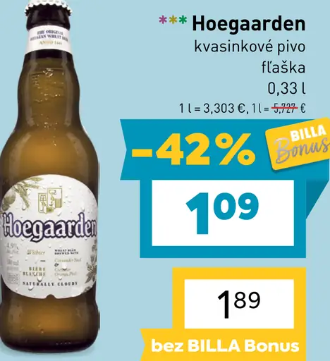 Hoegaarden kvasinkové pivo
