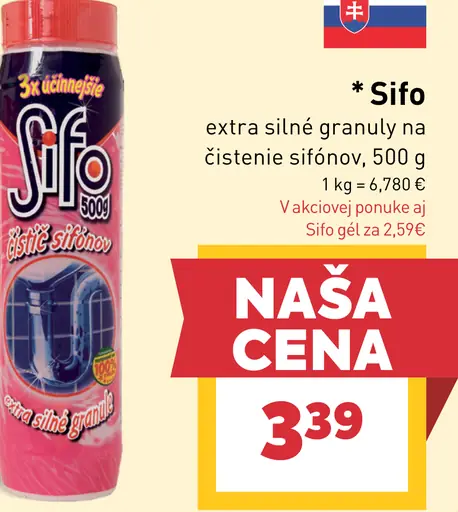 Sifo extra silné granuly čistič sifónov