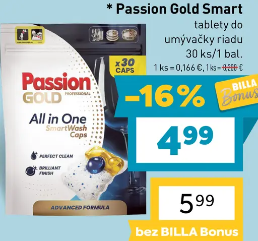 Passion Gold Smart All in One tablety do umývačky riadu