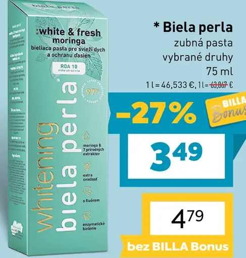 Biela Perla zubná pasta