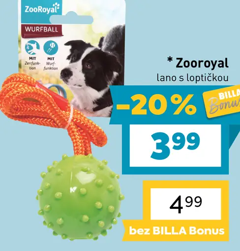 Zooroyal lano s loptičkou
