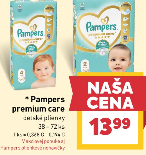 Pampers premium care detské plienky
