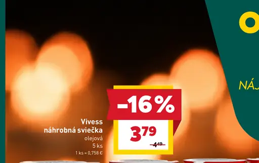 Vivess náhrobná sviečka olejová