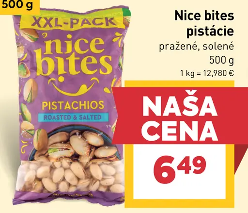 Nice bites pistácie pražené, solené