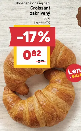 Croissant zakrivený