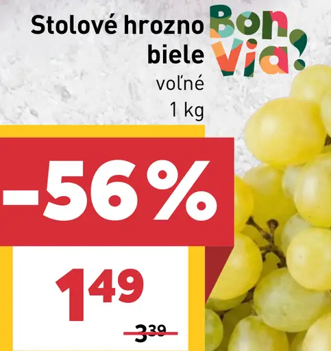Stolové hrozno biele