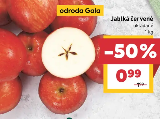 Červené jablká odroda Gala osviežujúco sladké