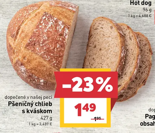 Pšeničný chlieb s kváskom