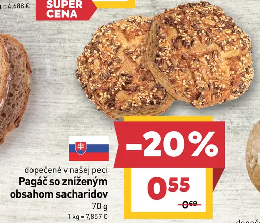 Pagáč so zníženým obsahom sacharidov