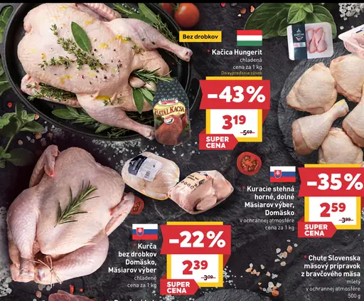 Domácko kuracie stehná horné a dolné