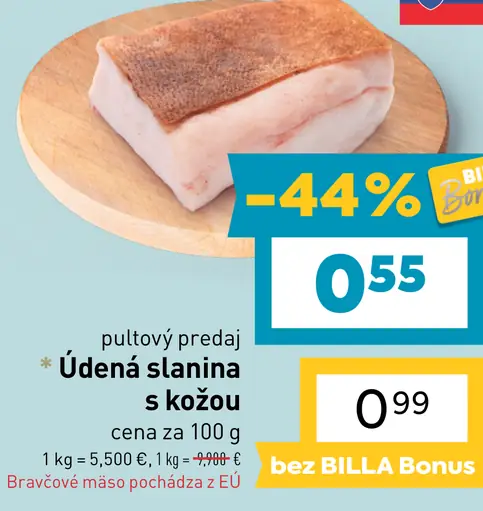 Údená slanina s kožou