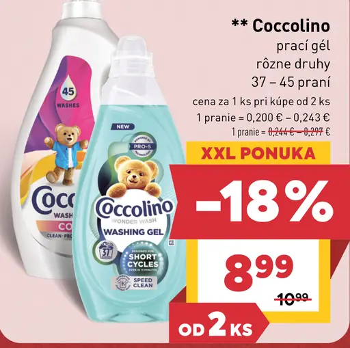 Coccolino prací gél 3 druhy