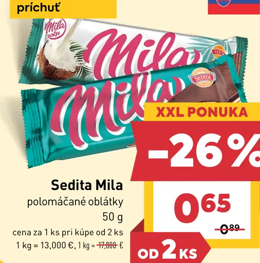 Sedita Mila polomáčané oblátky
