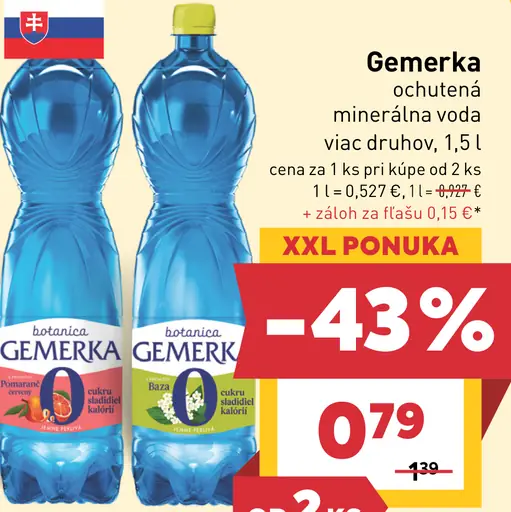 Gemerka ochutená minerálna voda