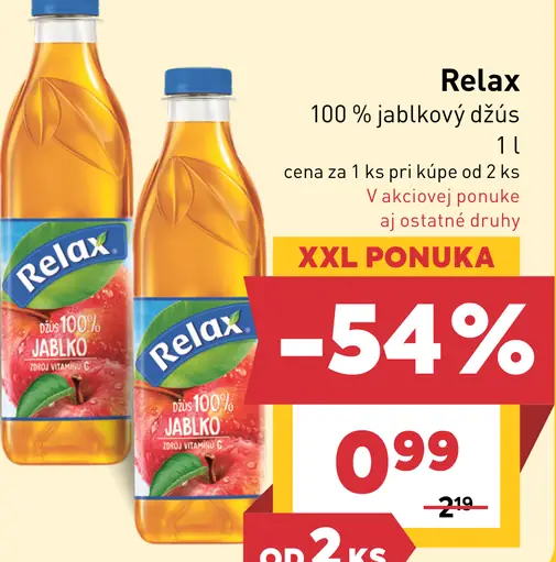 Relax 100 % jablkový džús
