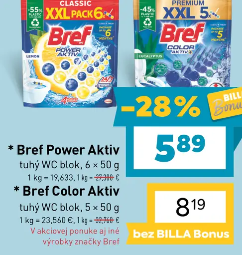 Bref Power Aktiv tuhé WC bloky