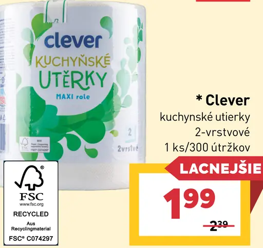 Clever kuchynské utierky Maxi role
