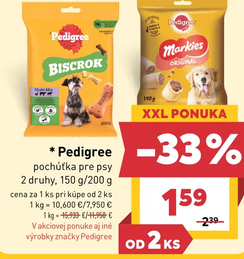 Pedigree pochúťky pre psy