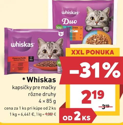 Whiskas Kapsičky pre mačky