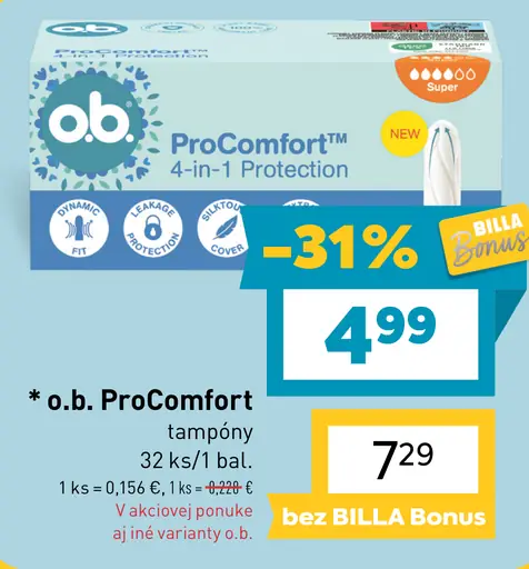 O.B. tampóny ProComfort