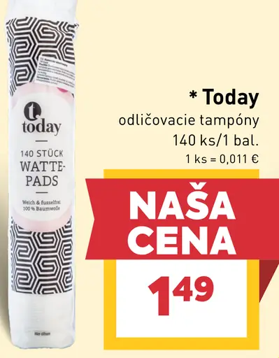 Today vatové tampóny