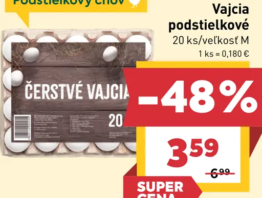 Vajcia podstielkové veľkosť M