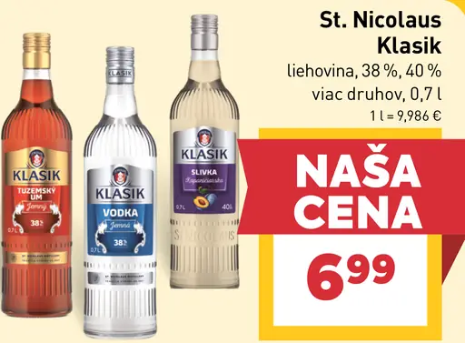 St. Nicolaus Klasik liehovina 38 % alebo 40 %