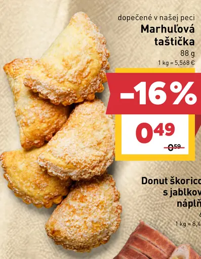 Donut škoricový s jablkovou náplňou