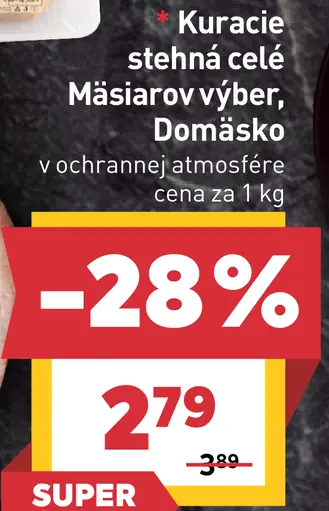 Kuracie stehná celé Mäsiarov výber, Domäsko