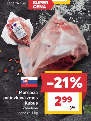 Morčacia polievková zmes Kubus, chladená