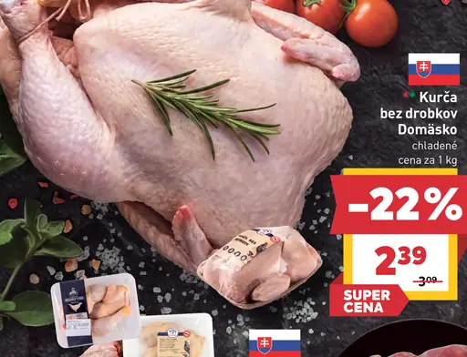 Kurča bez drobkov Domaško, chladené