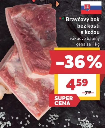Bravčový bok bez kosti s kožou