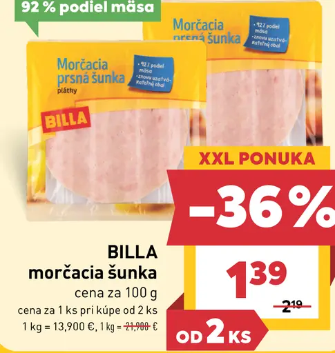 BILLA morčacia šunka