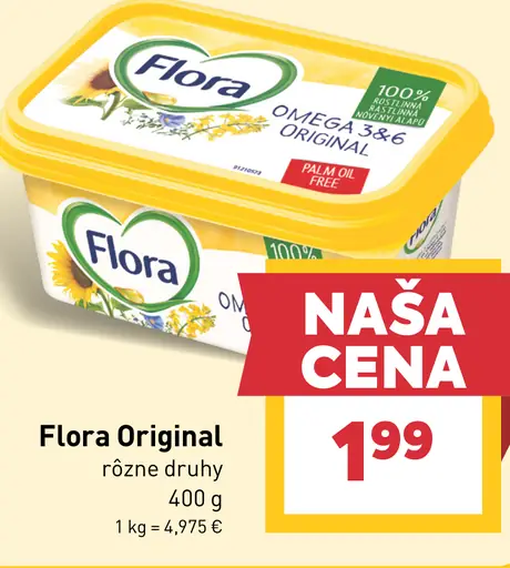 Flora Originál rôzne druhy