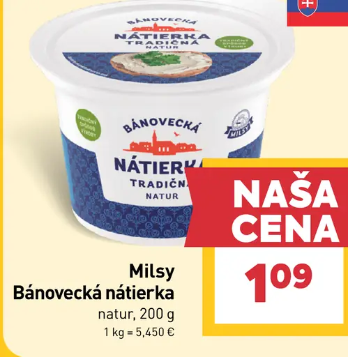 Milsý Bánovecká nátierka natur