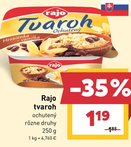 Rajo Tvaroh ochutený rôzne druhy