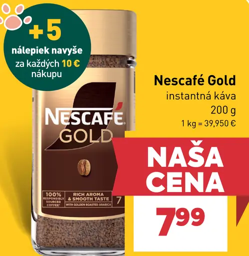 NESCAFÉ GOLD, instantná káva