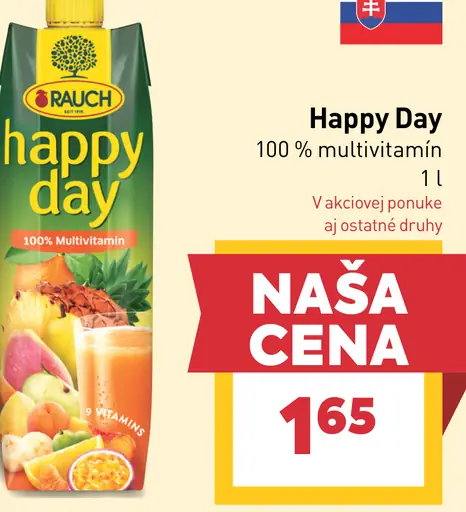 Happy Day 100 % multivitamínový nápoj